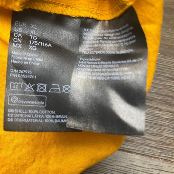 H&M Asymmetric Skirt Set Size XL Orange 2Pc Off shoulder cropped top - Picture 7 of 9